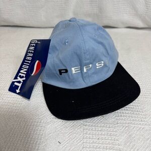 Vintage Pepsi Strapback Hat GeneratioNext 1990's Canvas Baseball Cap NEW W/ Tags
